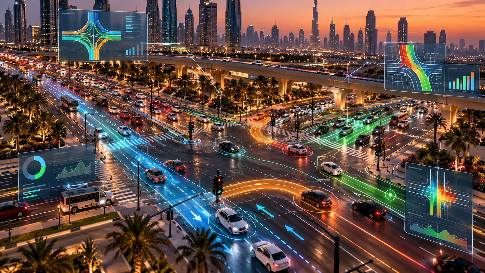 Traffic assignment and intersection modelling in a city road network