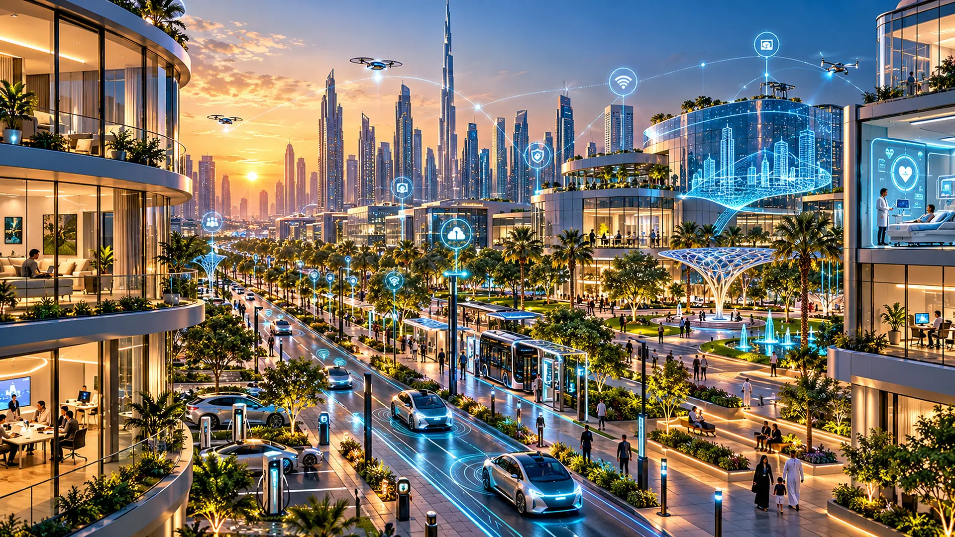 Connected smart urban infrastructure and city services